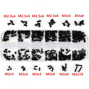 Cross Recessed Countersunk Head Machine Screws 450Pcs Black Carbon Steel Made In China For Computer Laptop Repair - Product Image 5