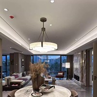 Lustre en marbre pour salle à manger, design moderne, luminaires en albâtre, style luxueux