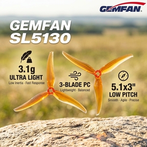Hélices GEMFAN SL5130 de 5.1 Pulgadas y 3 Aspas de Paso Bajo de PC para un Control de Aceleración Suave y un Vuelo Ágil - Product Image 4
