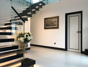 Escaleras flotantes personalizadas para interiores <span class=keywords><strong>Escalera</strong></span> flotante con <span class=keywords><strong>barandilla</strong></span> de vidrio <span class=keywords><strong>y</strong></span> pasamanos de <span class=keywords><strong>madera</strong></span> de montaje superior - Product Image 3