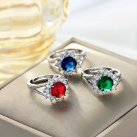 Bague en argent plaqué CZ 5A de qualité supérieure pour femme, style Art Déco, non ternissable, bijoux de promesse
