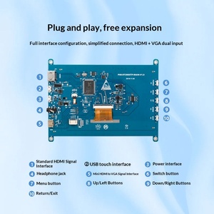 Écran <span class=keywords><strong>tactile</strong></span> LCD de <span class=keywords><strong>7</strong></span> pouces compatible <span class=keywords><strong>HDMI</strong></span>, résolution <span class=keywords><strong>1024x600</strong></span>, systèmes de prise en charge de l'écran <span class=keywords><strong>tactile</strong></span> <span class=keywords><strong>capacitif</strong></span> pour Raspberry Pi - Product Image 4