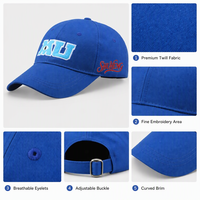 Gorra de Béisbol Unisex de la Liga, Colores Oficiales del Equipo, Material de PVC, Visera Curva, Alto Rendimiento, 6 Paneles, para Adultos, Todas las Temporadas