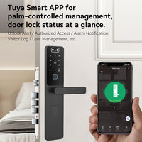 Face ID Handabdruck Aluminium-Türschloss Fingerabdruck Tuya Smart Lock S869MAX NFC-Karten-Zugang Schlüsselloser Zugang App WiFi Smart Home Schloss