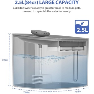 <span class=keywords><strong>Fontaine</strong></span> d'eau intelligente et automatique pour animaux 1 l, <span class=keywords><strong>fontaine</strong></span> à boire en plastique silencieuse pour chats et chiens, 3l - Product Image 3