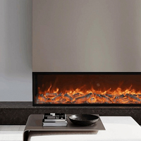 Cheminée électrique d'hôtel intégrée simulée flamme LED télécommande économie d'énergie Thermostat réglable chauffage encastré intérieur