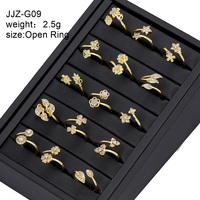 Cincin Kawin Jxx Zircon Brass Harga Bagus Sederhana Lapis Emas Bulat Perhiasan Wanita Cincin Perhiasan Fashion