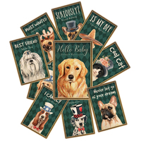 Plaque Métallique Vintage Drôle Chien Chat Animal de Compagnie Décoration Murale Plaque Métallique Personnalisée OEM Vente en Gros Fabricant Direct Usine