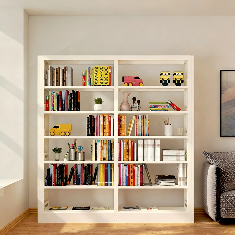 White Steel Bookcase Library Bookcases School