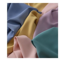 Tissu satiné mat micro-élastique 100 % polyester imprimé, résistant aux plis, imitation acétate, pour vêtements de mariage pour filles
