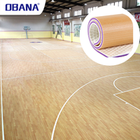 Terrain de sport synthétique souple en PVC, facile à poser soi-même, longueur personnalisée, durable, imperméable, terrain de basket-ball intérieur