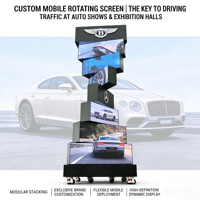 Pantalla LED Giratoria de 360 Grados Personalizada, Full HD 1080P, Panel de Señalización Digital para Interiores, Video Wall, Publicidad para Centros Comerciales y Exposiciones