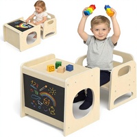 Table et chaise Montessori trapézoïdale pour le sevrage, hauteur réglable, tableau de dessin, conception sécurisée pour bébé, pour l'alimentation des tout-petits