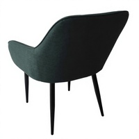Chaise de salle à manger moderne confortable de haute qualité avec accoudoirs en lin et pieds en métal pour la maison, le bureau, l'appartement, l'hôtel, la villa