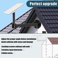 Support d'antenne JH-Mech, résistant au vent, pour satellite Starlink, adaptateur en forme de L, réglable, en acier carbone noir, support d'antenne pour poteau