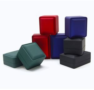 Scatola di gioielli con fornitura diretta di fabbrica ultima scatola di anello di fidanzamento nero con Logo personalizzato a Led - Product Image 2