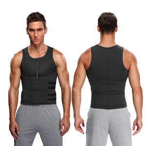 Gilet <span class=keywords><strong>de</strong></span> <span class=keywords><strong>sudation</strong></span> amincissant réglable en néoprène pour hommes, avec double <span class=keywords><strong>ceinture</strong></span>, pour la perte <span class=keywords><strong>de</strong></span> poids et le remodelage corporel, idéal pour la gym à domicile - Product Image 3