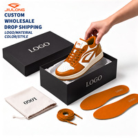 Sneakers en cuir de marque pour hommes, chaussures décontractées en cuir, chaussures de style walking, logo personnalisé, chaussures de skateboard pour hommes
