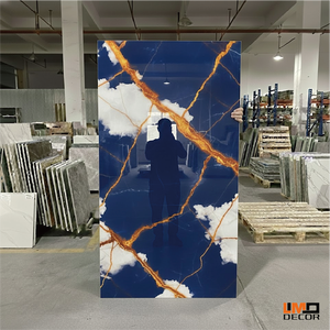 Lámina de PVC con Acabado UV de Alto Brillo, Imitación Mármol, 1220x2440mm, 3mm de Grosor, <span class=keywords><strong>Alternativa</strong></span> de Placa de Pared de Plástico a Piedra Real - Product Image 5