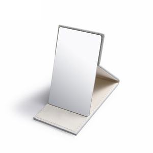 Original Factory PU Leather Desktop <b>Desk</b> Stand Makeup Mirror Compact Decorative <b>Large</b> Mirror - Product Image 1