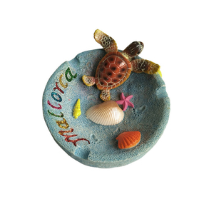 Cendrier décoratif en résine 3D, fait main et peint à la main, motif <span class=keywords><strong>tortue</strong></span> <span class=keywords><strong>de</strong></span> mer, souvenir <span class=keywords><strong>de</strong></span> tourisme tropical, <span class=keywords><strong>plage</strong></span> <span class=keywords><strong>de</strong></span> sable - Product Image 4