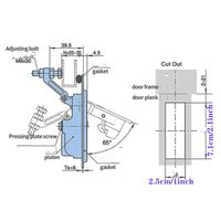 Loquet à bouton en alliage de zinc noir à compression, loquet à gâchette intégré pour porte d'armoire, camping-car, tige réglable pour VR