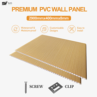 Panneau mural en PVC imitation bois imperméable de 3 mm, vente en gros du fabricant, avec revêtement intérieur pour salon, chambre, hôtel, maison