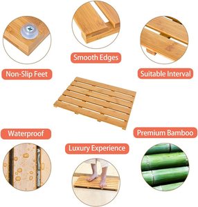 Alfombra <span class=keywords><strong>de</strong></span> Baño Personalizada <span class=keywords><strong>para</strong></span> <span class=keywords><strong>Ducha</strong></span> <span class=keywords><strong>de</strong></span> Lujo - Alfombra <span class=keywords><strong>de</strong></span> Baño <span class=keywords><strong>Antideslizante</strong></span> <span class=keywords><strong>de</strong></span> Bambú Resistente al Agua <span class=keywords><strong>para</strong></span> Uso en Interiores o Exteriores - Product Image 3
