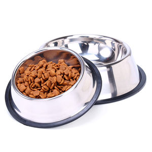 स्टेनलेस स्टील कुत्ते कटोरा बिल्ली पकवान/पालतू दूध पिलाने की कटोरा गोल आकार स्टेनलेस स्टील कुत्ते को खिला कटोरा - Product Image 1