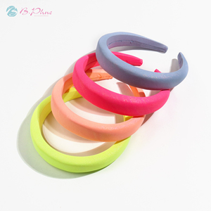 Designer Bright Green Neon Hairband <strong>Hot</strong> <strong>Pink</strong> Padded <strong>Headband</strong> for Women - Product Image 1