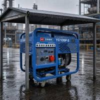 Générateur diesel silencieux de 10 kW, type YC10GF-3 YC2E92, moteur bicylindre, cylindrée de 997 cm3, groupe électrogène diesel à châssis ouvert, commande à distance