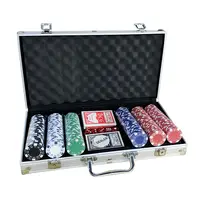 Juego de fichas de póker para juegos de Casino, juego de fichas de póker con caja de aluminio