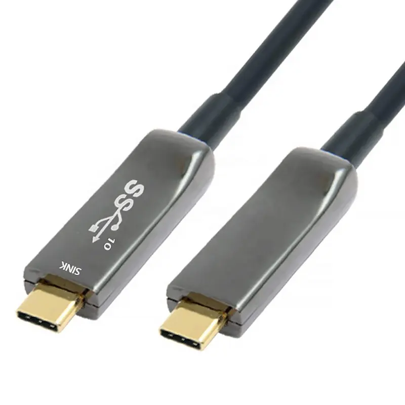 Cabo usb 3.1 tipo c USB-C aoc ativo de fibra ótica