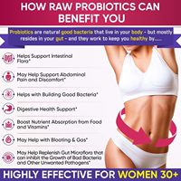 Probiotiques pour femmes avec prébiotiques et enzymes digestives – Probiotiques stériles pour la santé urinaire et digestive – OEM