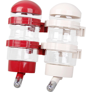 Bottiglia d'Acqua <span class=keywords><strong>per</strong></span> Animali Domestici <span class=keywords><strong>da</strong></span> 400ML con Ricarica Automatica a Gravità, Dispenser Trasparente Antigoccia con Beccuccio in Acciaio Inox - Product Image 6