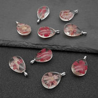 Porte-clés en résine avec trèfle à quatre feuilles séché véritable, pendentif porte-bonheur, spécimen végétal, breloque pour la fabrication de bijoux DIY pour femmes
