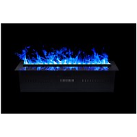 Chimenea interior de 75 pulgadas Chimenea de vapor de agua inteligente de 3 lados con soporte de TV moderno Pared de chimenea de vapor de agua eléctrica led