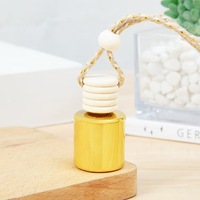 2024New Style 10-15ml Glod Diffuseur Bouteille Suspendue Top Bouteille De Parfum De Voiture pour Liquide Peut Être logo
