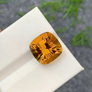 Cojín facetado de citrino natural de alta calidad, piedra preciosa genuina calibrada para la fabricación de joyas de proveedor indio al por mayor - Product Image 5