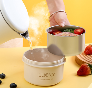 Portatile 304 in acciaio inox isolato Lunch Box Set per microonde contenitori Snack per ufficio scuola di conservazione degli alimenti riscaldabile - Product Image 4