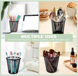 Office, Home, Classroom <b>Pen</b> Holder Mesh Desk Organizer <b>Pen</b> Pot Pencil Holders Stationary Supplies Pencil Pots - Product Image 5