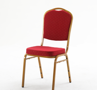 Chaise de banquet d'hôtel à prix abordable avec structure métallique durable et siège en tissu, vente directe d'usine