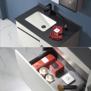 2021 moins cher peinture en bois sans vanités de salle de bain miroir armoire de bain <span class=keywords><strong>lavabo</strong></span> évier meubles - Product Image 4