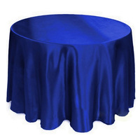 Nappe ronde en satin blanc de haute qualité de 180cm/72 pouces nappe lavable pour la réception de banquet de mariage