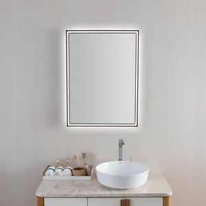 aluminum frame large decorative wall mirrors illuminated mirrors discount led bathroom smart mirror