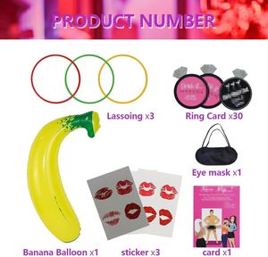 Juego de Fiesta de Despedida de Soltera en Oferta con Juego de Lanzamiento de Anillos Inflables de Plátano, Tarjeta de Beber y Póster para Adultos - Product Image 3