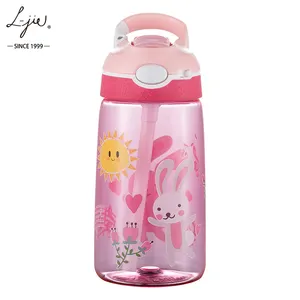 450ML Kids Water Cup Creative Cartoon Baby Feeding bottle With Straws Leakproof Portable gourde sport enfants custom