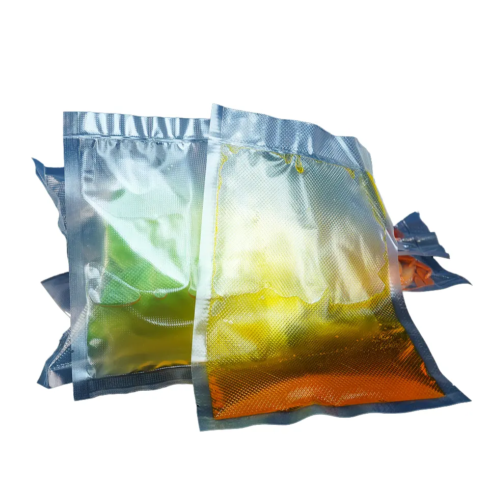Gıda sınıfı vakumlama makinesi saklama torbaları kabartmalı nem geçirmez plastik PA/PE kabartmalı tasarım saklama torbaları