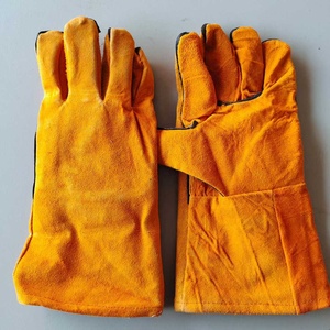 Guantes de Soldador Largos de Cuero Vacuno o Piel de Cabra EN388 de 14 Pulgadas, Guantes de Protección Gruesos para Coser y Soldar sin Deslizamientos - Product Image 6