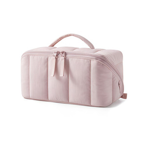 Open Flat Puffy Travel Makeup Bag Water-resistant Toiletry Bag for Women Portable Make up Organizer - Product Image 1